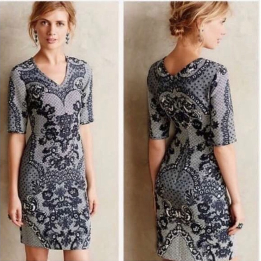 Yoana Baraschi Fleuirs Lace Bodycon Dress Sz 6